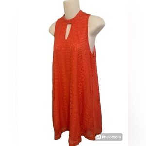 Everly Dress Coral Lace Ladies Sz Small Lined